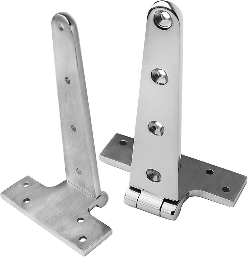 MEMUME Stainless Steel T Hinges Marine Grade, 4 x 2 inch (100 x 54 mm), 6 x 3 inch (150 x 72 mm), 8 x 4 inch (196 x 97 mm), 316 SS, Boat Hinges with Screws - Image 4
